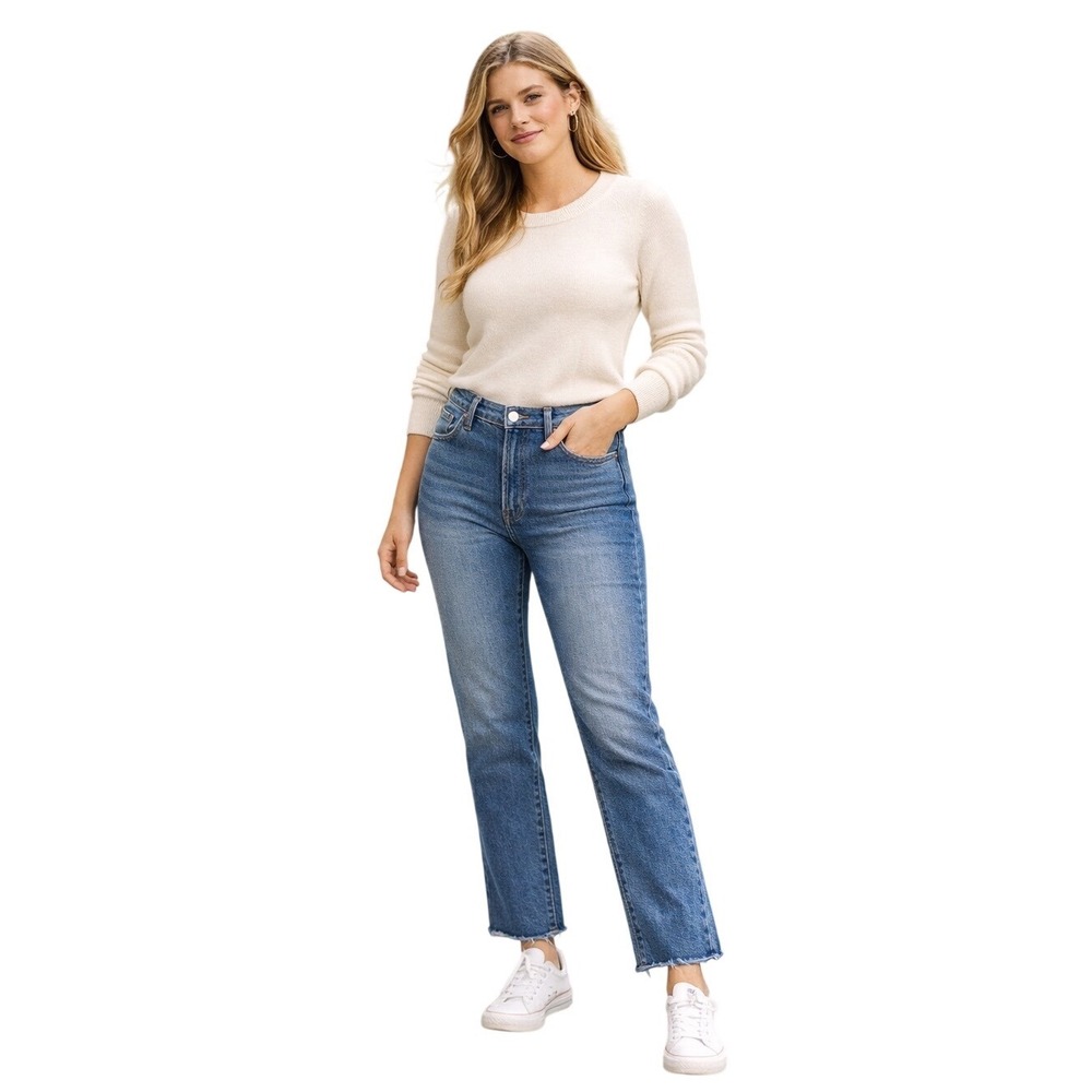 Abercrombie Curve Love Ultra High Rise 90s Slim Straight Jeans 32/14 Blue Denim‎